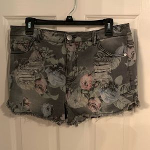 Nordstrom floral denim shorts